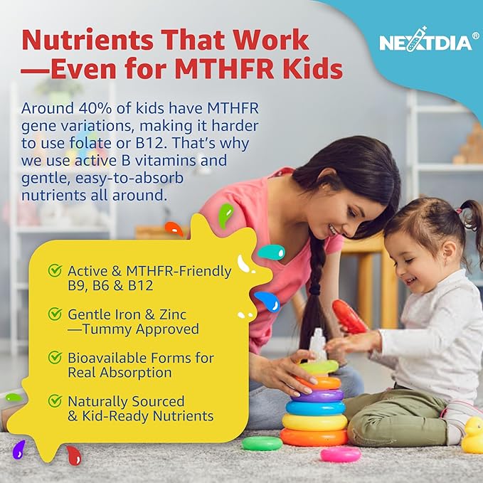 (2 Pack) Kids Multivitamin Gummies with Iron Sugar Free Kids Daily Vitamins + Probiotics Algae Omega 3 (EPA/DHA) A C D Methyl B12 Folate B6 Zinc Biotin for Healthy Growth Immune Support