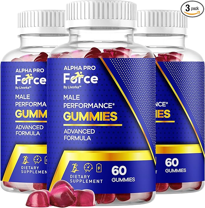 (3 Pack) Alpha Pro Force Gummies For Men - Official Alpha Pro Force Gummies Natural Premium Support Overall Health &amp Wellnes AlphaPro Force Advanced Formula Maximum Strength 180 Gummies For 3 Mo