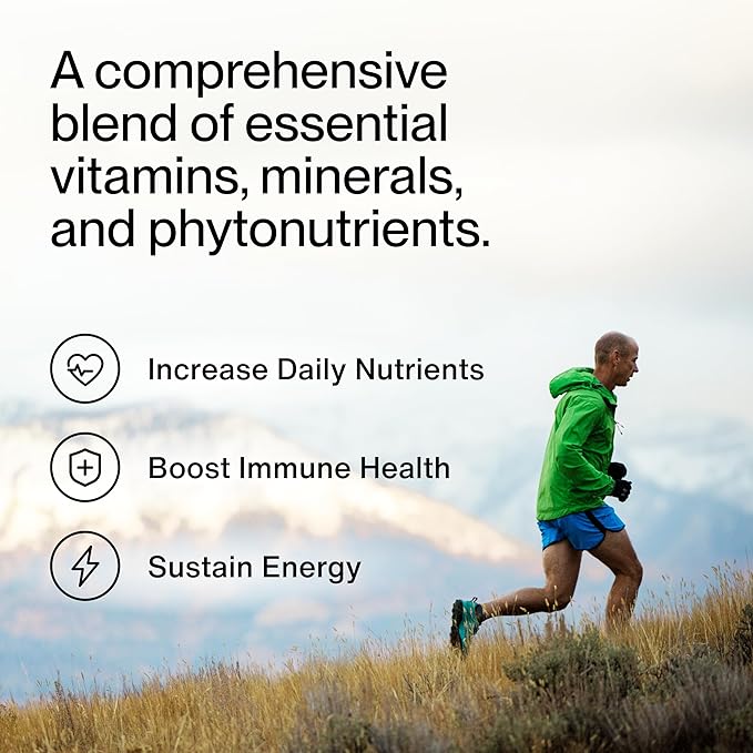 Momentous Essential Multivitamin for Women &amp Men - Complete Vitamin &amp Mineral Complex for Athletes &amp Wellness Enthusiasts - GMO- &amp Gluten-Free - NSF Certified for Sport - 30 Servings