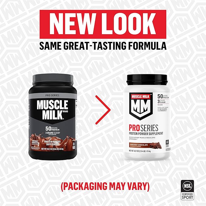 Muscle Milk Pro Series Protein Powder &amp Gainer Powder Bundle Chocolate 5lb Each 50g &amp 32g Protein
