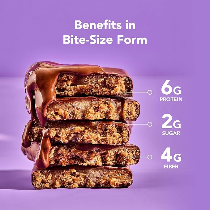 ALOHA Organic Plant Based Protein Bar MINIS | Caramel Chocolate Pecan | GLP-1 Friendly 20 Count 24g Bars | Vegan Low Sugar Gluten Free Low Carb Non-GMO No Stevia No Soy No Sugar Alcohols