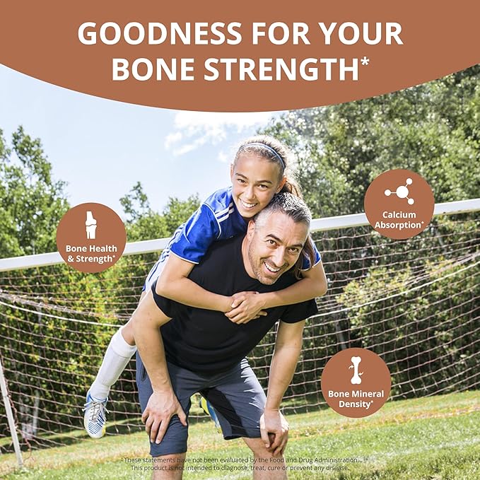 Bone Xtra - Vegan Bone Strength Formula for Stronger Bones Plant-based Calcium from Marine Algae Vitamins D3 Vitamin K2 Magnesium Phosphorus &amp More for Teens Adults - 3 Months Supply | 3 Pac
