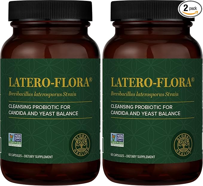 Global Healing Center Latero-Flora Probiotic 60 Count (Pack of 2)