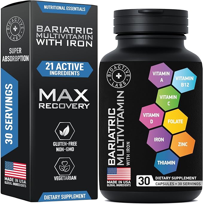 Thermogenic Multi Collagen Burn and Bariatric Multivitamin with Iron - General Wellness Bundle