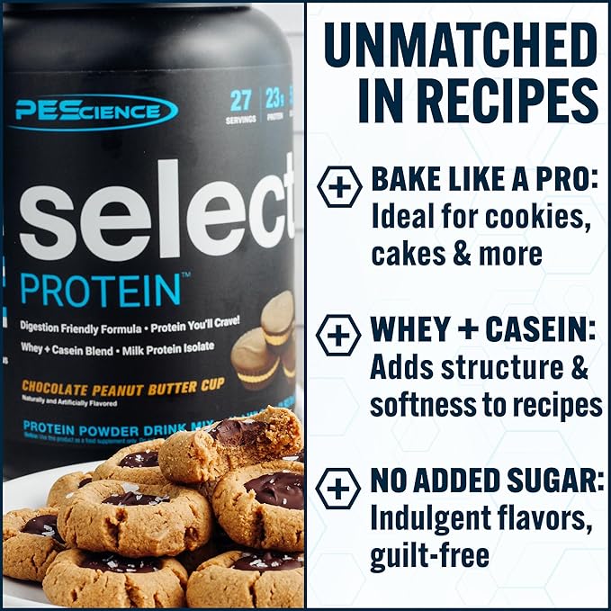 PEScience Select Protein Powder Whey and Casein Blend Lean Protein Powder for Women and Men Low Calorie Low Carb Keto Friendly Gluten Free Chocolate Peanut Butter Cup - 55 Servings