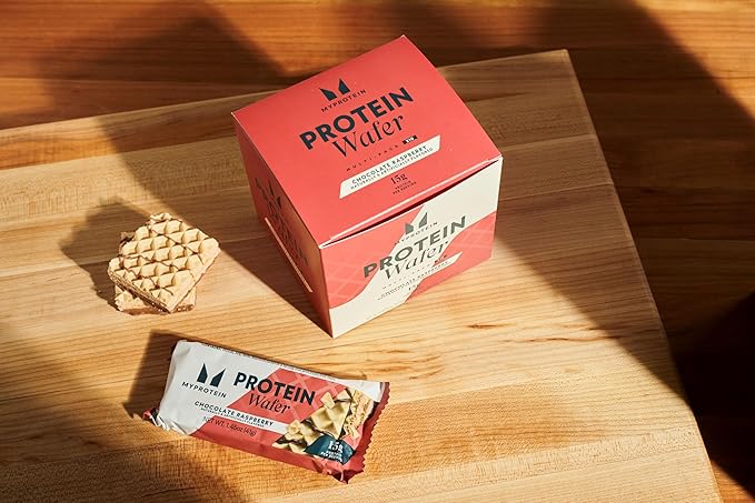 Myprotein Protein Bars Crispy Protein Wafers 15g High Protein Snacks Box of 10 Chocolate Raspberry Wafers Packs Milk &amp Whey Protein Isolate Light &amp Crunchy