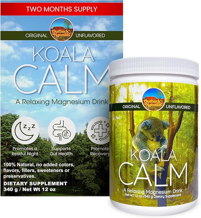 Calm Magnesium Powder - 400mg Pure Magnesium Citrate Drink Mix for Relaxation Sleep Support &amp Muscle Relief Unflavored