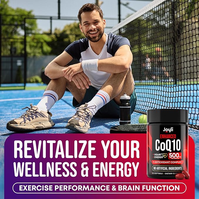 CoQ10 500mg + Magnesium Glycinate Gummies Bundle – High Absorption Coenzyme Q10 120 Softgels &amp 60 Sugar-Free Sleep Gummies – Heart Energy &amp Mood Support – Enhanced Formula USA Made