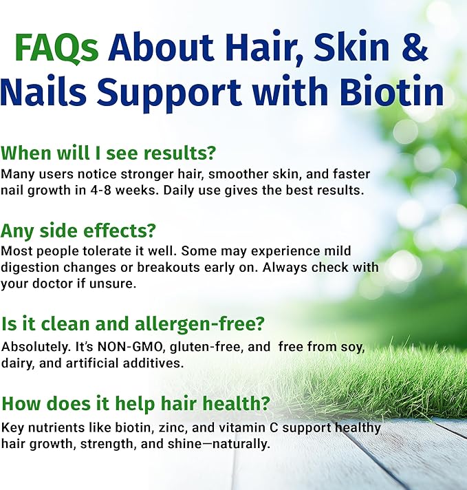 1 Body Hair Skin and Nails Vitamins with Biotin – Hair Growth Supplement for Women &amp Men with 26 Vitamins Minerals &amp Herbal Extracts – Stronger Hair Healthy Skin &amp Nails – 60 Vegan Capsu