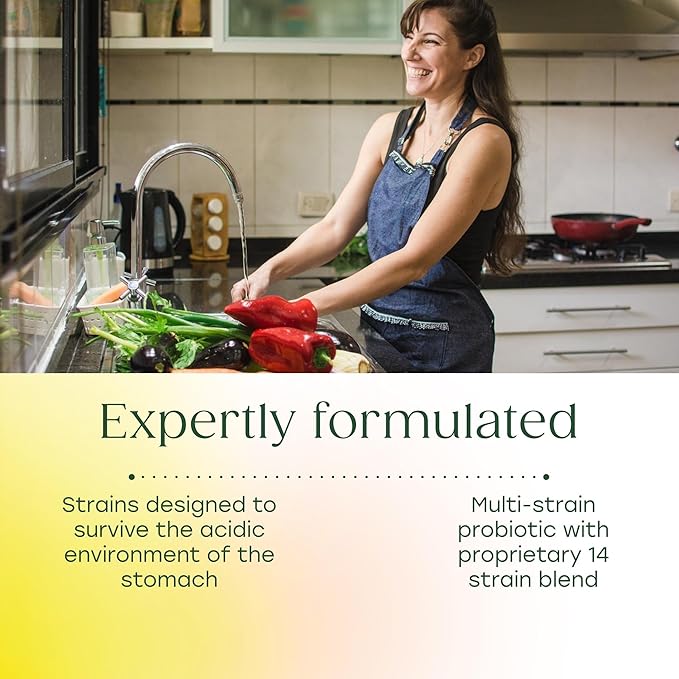 MegaFood MegaFlora Probiotic - Probiotics for Women Digestive Health - Immune Support Supplement - 20 Billion CFU - 14 Strains - Non-GMO - Vegetarian - 90 Mini Capsules (90 Servings)