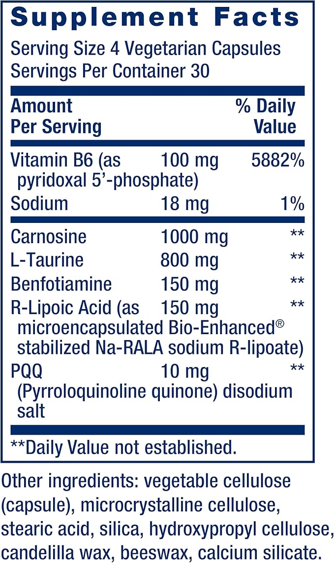 Life Extension Mitochondrial Energy Optimizer with PQQ - Energy Supplement for Healthy Mitochondria - With Taurine Vitamin B Pyrroloquinoline Quinone - Gluten-Free Non-GMO - 120 Vegetarian Capsules