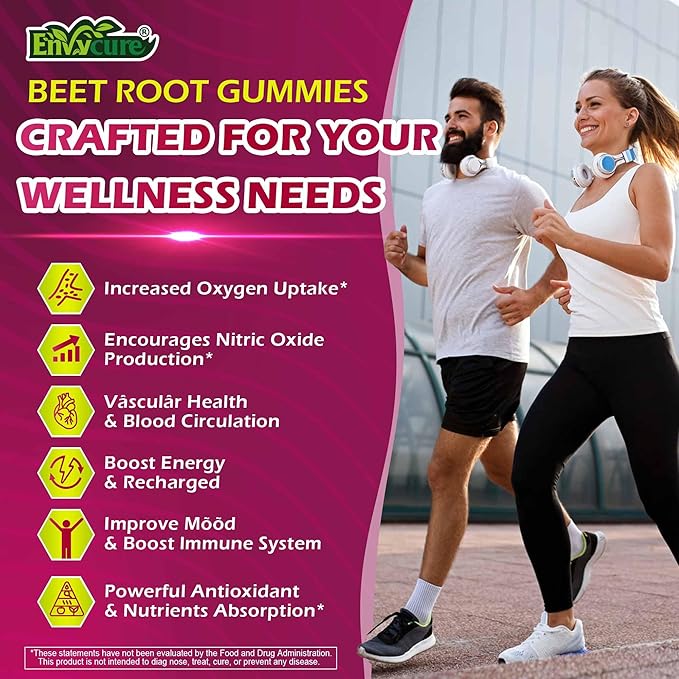 2PACK Organic Beet Root Gummies with L-Citrulline &amp L-Arginine + Methylated Multivitamin for Men Gummies