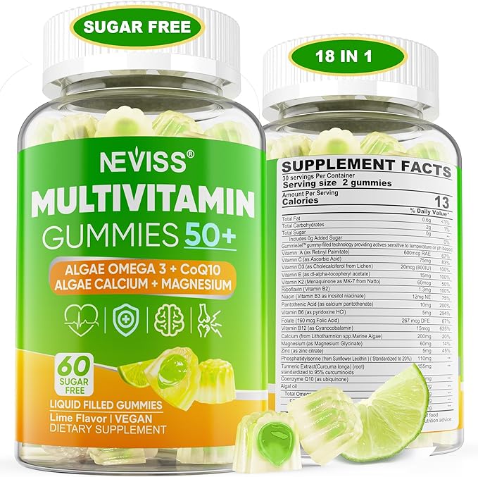 NEVISS Bundle - Women&ampMen 50+ Multivitamin 1 Pack + D3 5000IU K2 120mcg