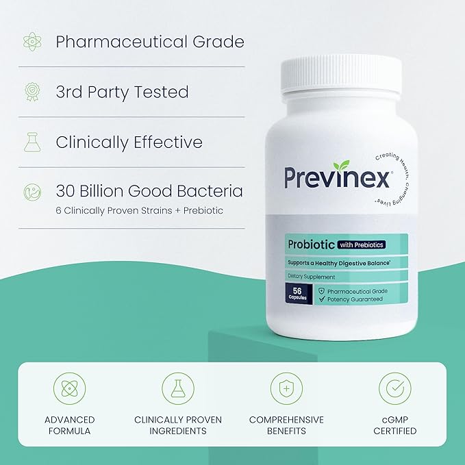 Probiotic - Advanced Strength Probiotics w/Prebiotics: 30B CFU's - Digestion Post-Antibiotic Colon Health Gut Health &amp Immune System Support - Shelf Stable Acid Resistant High Potency
