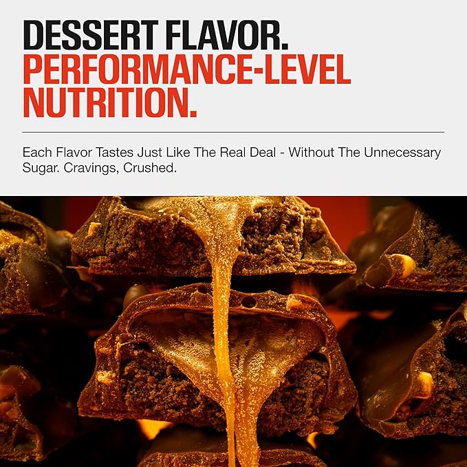 RAW Nutrition Protein Bars Dark Chocolate Cookie Butter 21g Whey Protein Low Sugar Better-for-You Candy Bars Gluten Free Chocolate Protein Snack for Muscle Recovery &amp Gym Fuel 12 Count