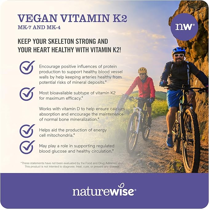 NatureWise Vitamin D3 5000IU (125mg) 360 Count + Vitamin K2 MK-7 100mcg and MK-4 500mcg 90 Count - Bundle for Bone &amp Heart Health - Gluten Free Non-GMO Halal Gelatin- 1 Year Supply