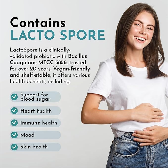 VITASEI Happy Flora Probiotic Supplement 170 Billion CFU for a Healthy Gut Health with enzymes for Digestion probiotics for Women and Men 1 Bottle - 60 Capsules