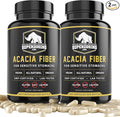 Fast Acting Organic Acacia Senegal Fiber Capsules 600pk. Natural Soluble Fiber Supplement Pill. Vegan Prebiotic Capsules.