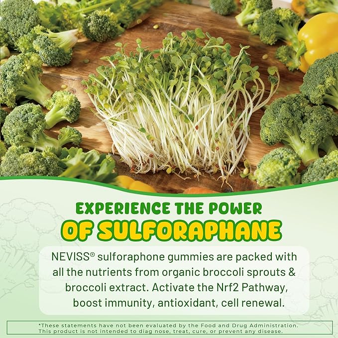NEVISS 2pack Kids Liposomal Sulforaphane Gummies + 1p Kids Multivitamin Gummies