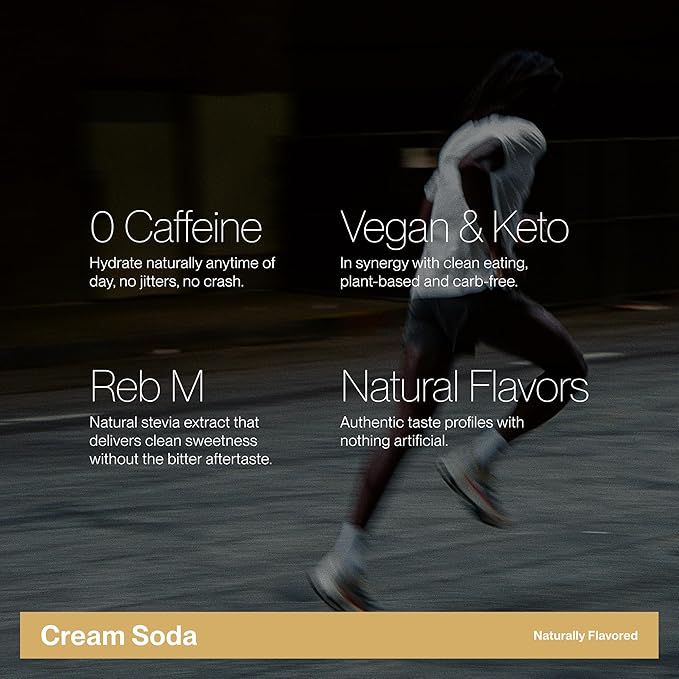 Cadence Electrolyte Drink - Cream Soda Flavor 355ml x 12 | Science-Backed Hydration | Zero Sugar Zero Caffeine | Sodium Potassium &amp Magnesium for Performance &amp Recovery