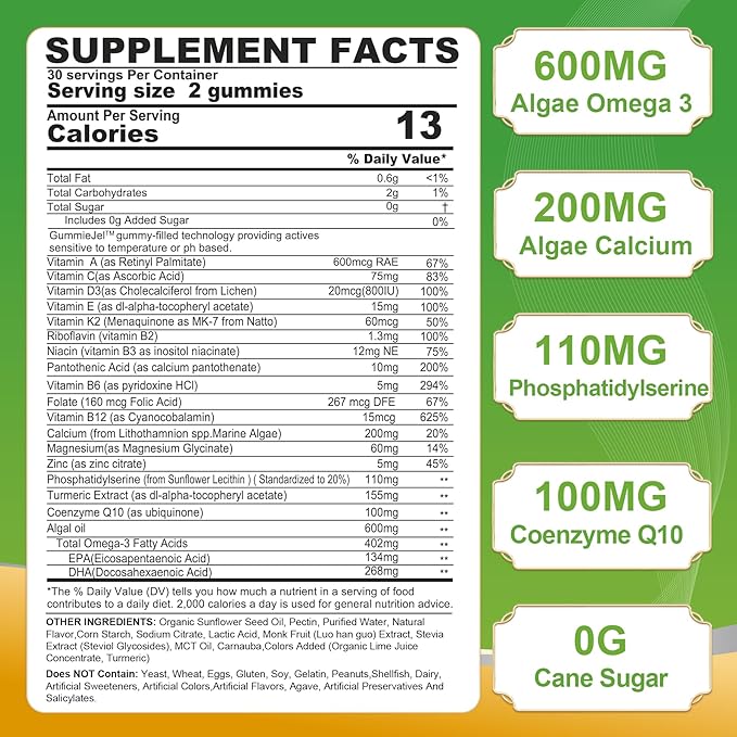 NEVISS Bundle - 5-HTP GABA Gummies 2 Pack + Women &amp Men's 50+ Multivitamin 1 Pack