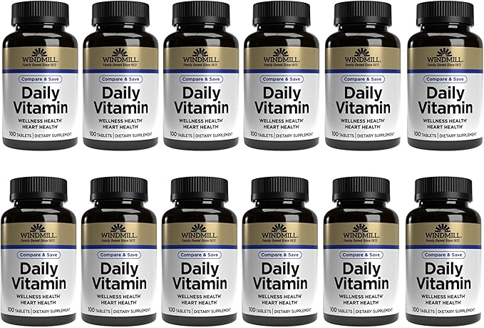 Windmill Comparables Daily Vitamin Tablets 100 Tablets (Pack of 12)