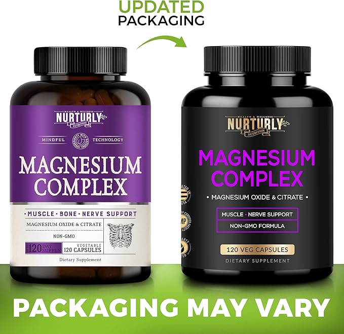Magnesium and Vitamin B Complex - Magnesium Citrate 500MG - B Vitamins B1B2B3B5B6B7B9B12 and Biotin - Muscle Relaxation Sleep and Energy Immunity and Mood Support