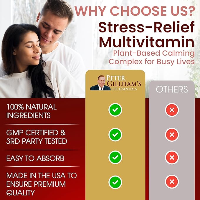 Perer's Choice Natural Daily Multivitamin &amp Mineral Pack – 2 Packs of 30 Daily Packets High Potency for Digestion Adaptive Immunity Calcium Iron Magnesium Zinc Non-GMO Blood-Sugar-Friendly