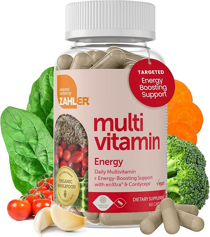 Zahler - Daily Multivitamin for Women &amp Men with Energy Vitamins Minerals &amp Iron (60 Count) Kosher Men &amp Womens Multivitamins for Healthy Energy - Multi Vitamins for Adults - Made in USA