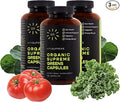 Organic Super Greens Superfood Capsule Nutritional Supplement for Gut Health Immune Support Digestion Energy and More (Non-GMO Keto Vegan) 180 Capsules 3 Pack