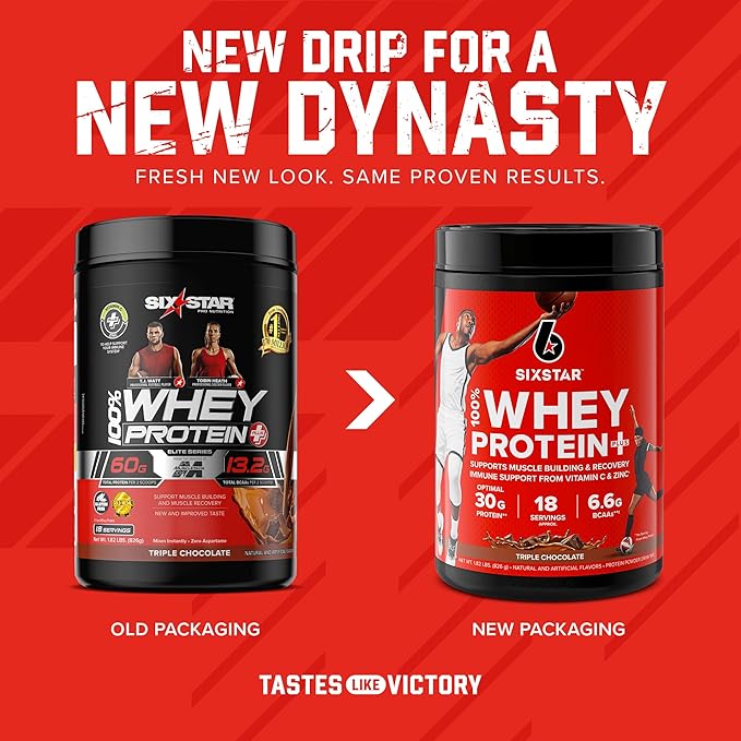 Six Star Elite 100% Whey Protein Plus Triple Chocolate 1.8lbs &amp Creatine Pills X3 Creatine Capsules Muscle Builder