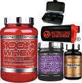 Scitec Nutrition 100% Whey Protein Professional 920 gr Proteine siero del Latte con 125 Bcaa 6400 125 compresse 120 Capsule creatina Shaker Nutriline e Portapillole (Cheesecake AL Limone) *#