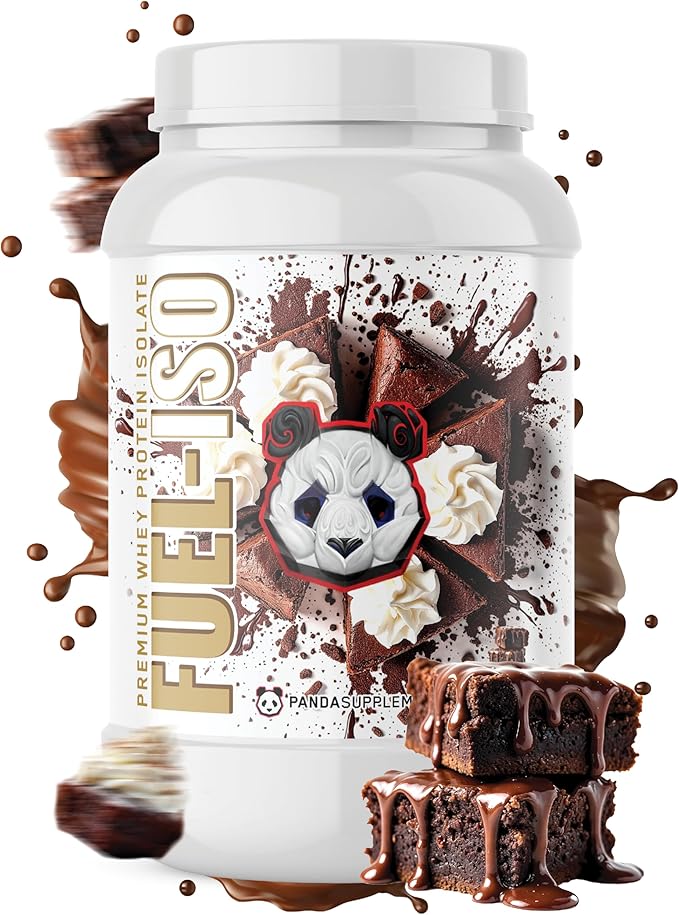 Panda Supps - Panda Fuel ISO Premium 100% Whey Protein Isolate for Men and Women with 25g Protein and 0 Sugar (Chocolate Brownie Whip) (25 Servings)