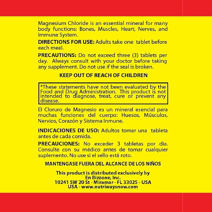 Magnesium Chloride Tablets - CLORU-MAG PLUS 2 Pack - (CLORURO DE MAGNESIO)