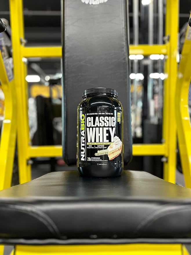 NutraBio Classic Whey Protein Powder- 25G Protein Per Scoop - Full-Spectrum Amino Acid Profile - No Fillers Artificial Colors Preservatives - (Banana Cream Pie 2 Pounds)