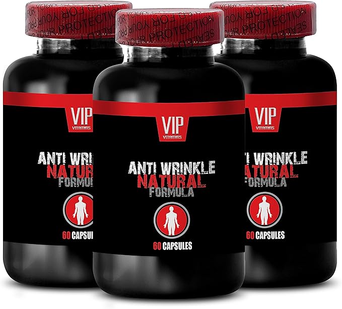 Anti-Wrinkle Complex - Anti-Wrinkle Collagen Hyaluronic Acid &amp Niacin Skin Support L-Glutathione Beauty Complex Aloe Vera Green Coffee Youthful Skin Blend Grape Seed Vitamin A 3Bot