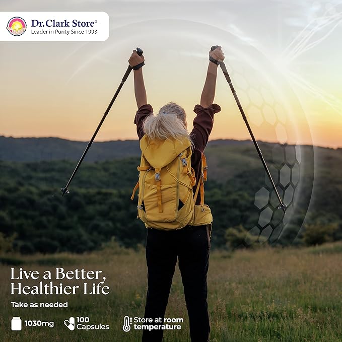 Dr. Clark Magnesium Sulfate USP (Epsom Salt): 1030 mg Magnesium Supplement for Digestive Support and Wellness 100 Gelatin Capsules