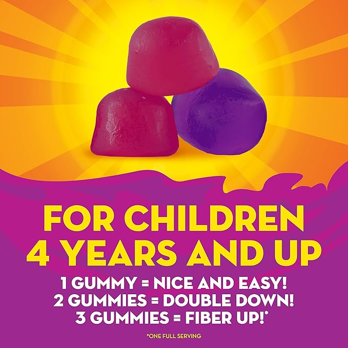 Metamucil Kids Fiber Gummies No Sugar Added 5g Prebiotic Plant-Based Fiber Supplement Blend Mixed Berry Flavored 120ct Gummies