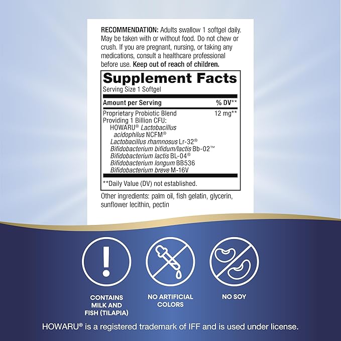 Nature's Way Pearls Complete Probiotic Supports Digestive Balance* 1 Billion Live Cultures Supplement for Men and Women No Refrigeration Required 90 softgels