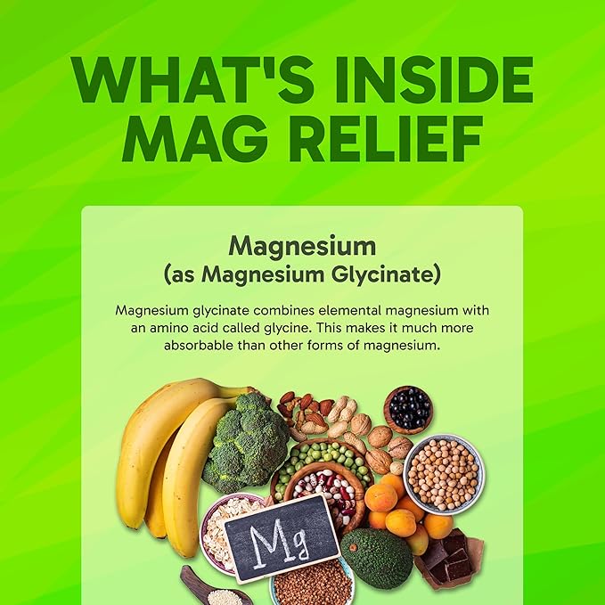 Clinical Effects Mag Relief Magnesium Supplement - 275mg Pure Magnesium Glycinate Capsules - 90 Magnesium Capsules - Quality Magnesium for Cramp Defense Bone Muscle and Nerve Support - USA Made