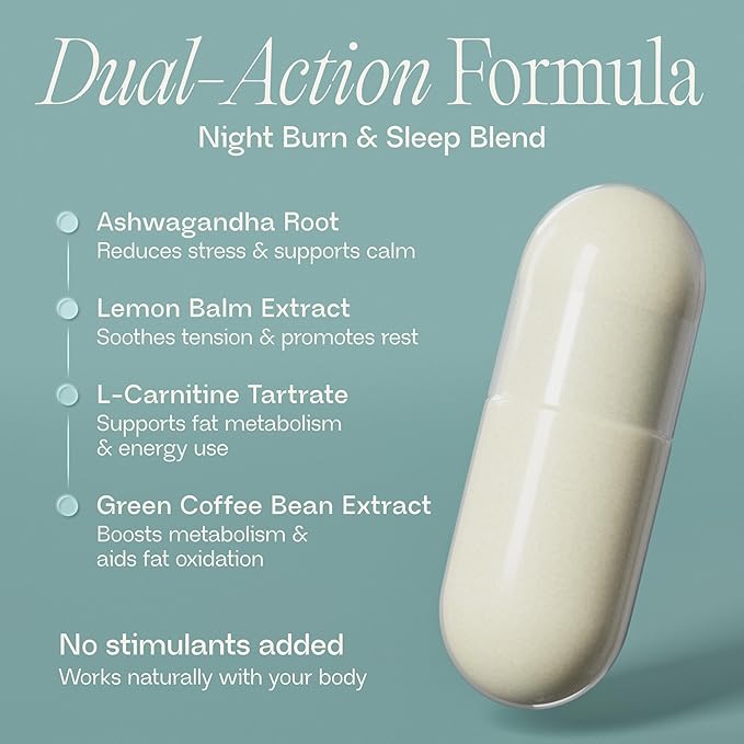 BIOMA Night Metabolism &amp Sleep - Supports Digestion Energy Metabolism &amp Restful Sleep with Melatonin Vitamin D Magnesium &amp More - 180 Capsules (3 Pack 90-Day Supply)