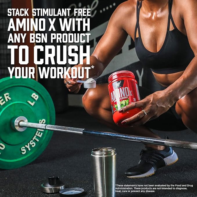 BSN Amino X Muscle Recovery &amp Endurance Powder BCAAs 10 Grams of Amino Acids Keto Friendly Caffeine-Free Support Endurance Zero Sugar Fruit Punch 70 servings 35.84 Ounce (Packaging May Va