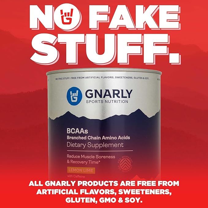 Gnarly Nutrition Gnarly Whey Grass-Fed Protein Supplement Chocolate (32.0oz) BCAAs Lemon Lime (10.58oz)