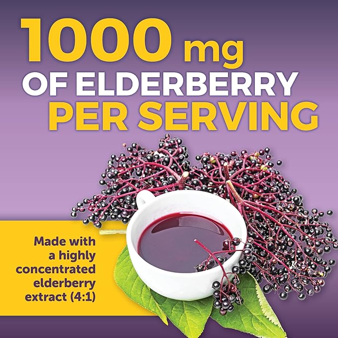 Viva Naturals Elderberry with Vitamin C and Zinc for Adults - 5 in 1 Sambucus Black Elderberry Capsules with Vitamin D3 5000 IU Immunity Supplement Sambucus Elderberry Immune Support Supplement