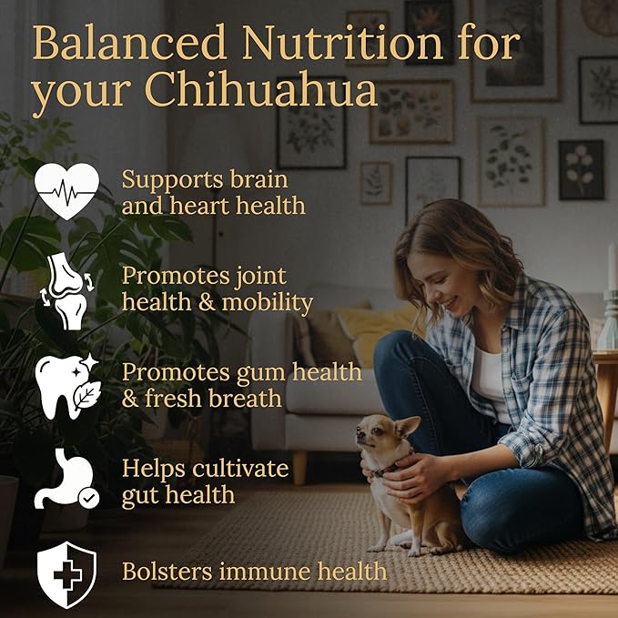Multivitamins Balanced Nutrition for Your Chihuahua 90 Count Made in The USA with Real Bacon