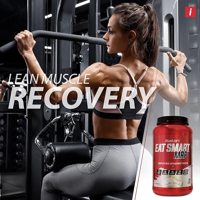 iSatori Eat Smart MRP High Protein Meal Replacement Shake with Whey Protein Powder Probiotics Powder Casein Protein MCT Oil Egg Albumen Vitamins &amp Minerals Keto Vanilla Flavor 20 Servings