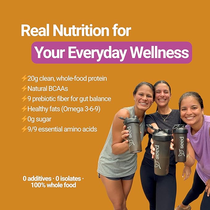 SEED Lucuma Protein Shake – Clean Plant Protein with Andean Chocho | Naturally Sweet Superfood Blend | 20g Protein | Low Sugar High Fiber Smooth &amp Creamy | Real Ingredients No Additives
