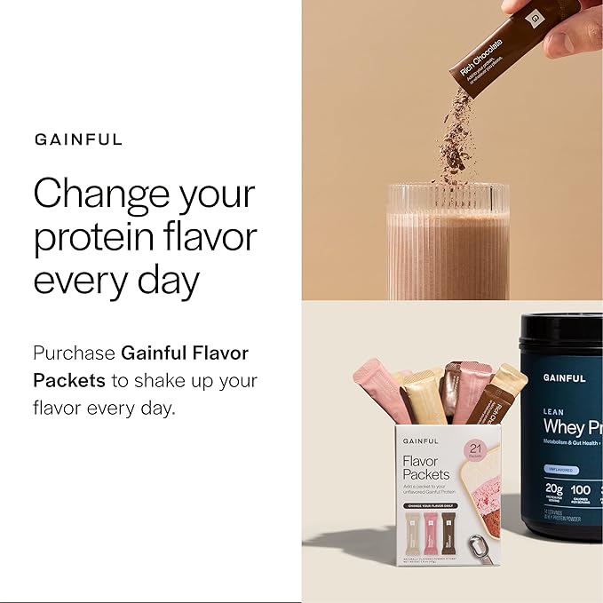 Gainful Everyday Whey Protein Powder 23g Protein per Serving Unflavored Supports Muscle Growth Recovery &amp Daily Nutrition with Whey Isolate Casein &amp No Artificial Ingredients 14 Servi