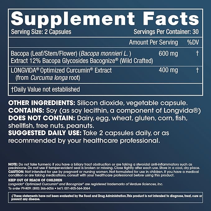 ProHealth Optimized Curcumin Brain and Focus (60 Capsules)