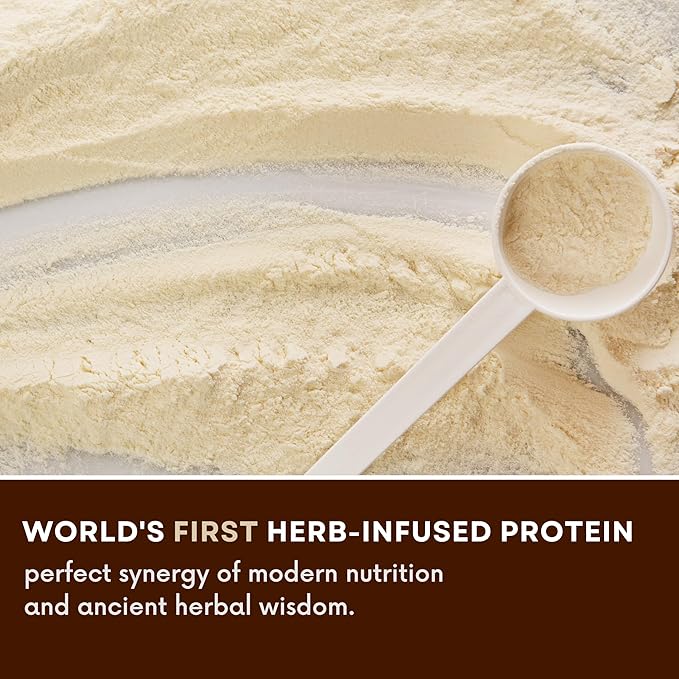 Herbo Protein 100% Whey Protein Isolate Naturally Hydrolized. 24g of Protein 2g of Sugar Low Carb Gluten Free 2 Pound 30 Servings Vanilla - Cinnamon - Cardamom Protein Powder